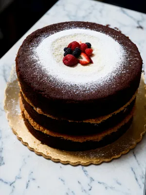 Delicious Berry Mint Chocolate Gourmet Cake