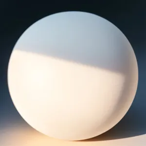 Shiny Glass Satellite Icon with Round Sphere Design