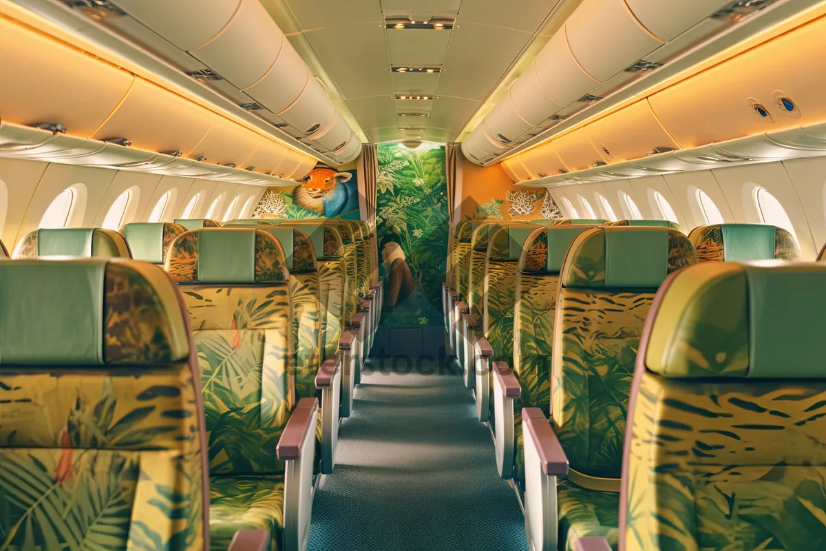 Picture of Modern interior of transportation hub with comfortable seating.