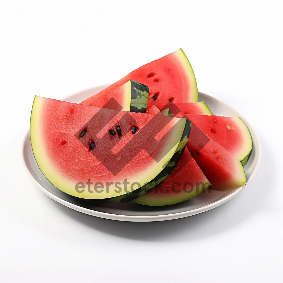 Picture of Delicious Fresh Watermelon Slice with Juicy Sweetness