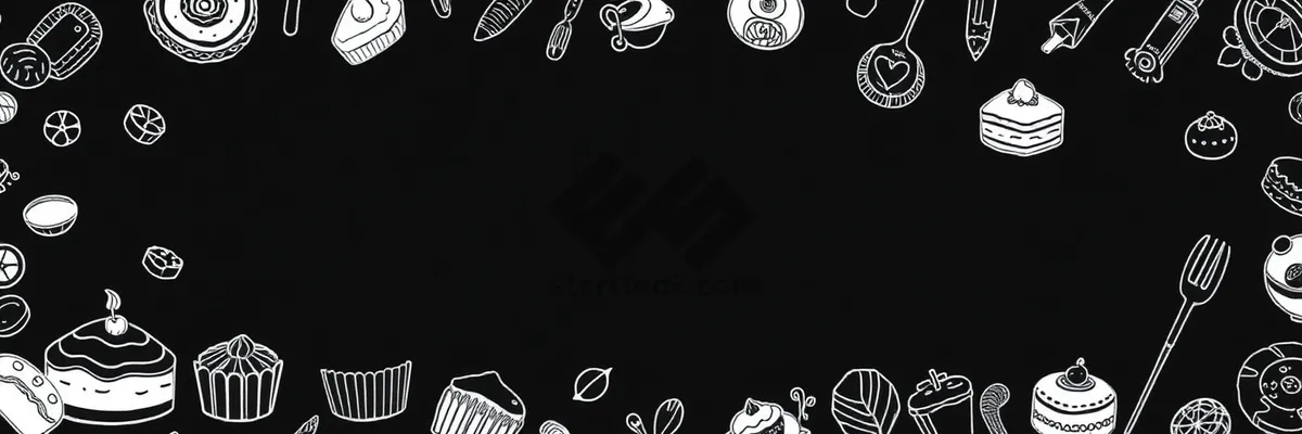 Picture of Black floral pattern design with grunge elements and leaf accents.
