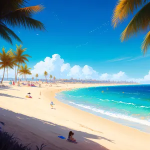 Turquoise Paradise: Serene Beach Resort on a Tropical Island