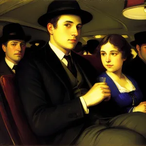 Successful business team collaborating in office meeting.