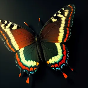 Colorful Monarch Butterfly Wings in Garden