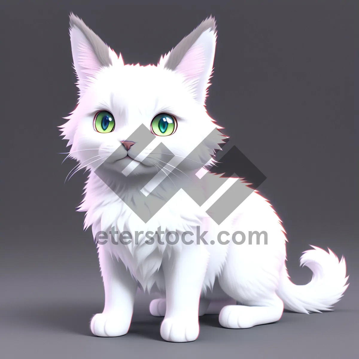 Picture of Playful Purebred Kitty with Charming Expression
