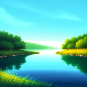 Sunset Reflection on Serene Ocean Horizon