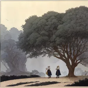 Winter Wonderland - Snowy Trees in Rural Landscape