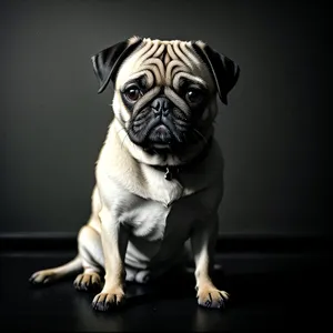 Adorable Pug Puppy: Cute, Wrinkled Canine Companion