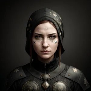 Black Armor-Fashion: Stylish Astronaut-Inspired Face Covering