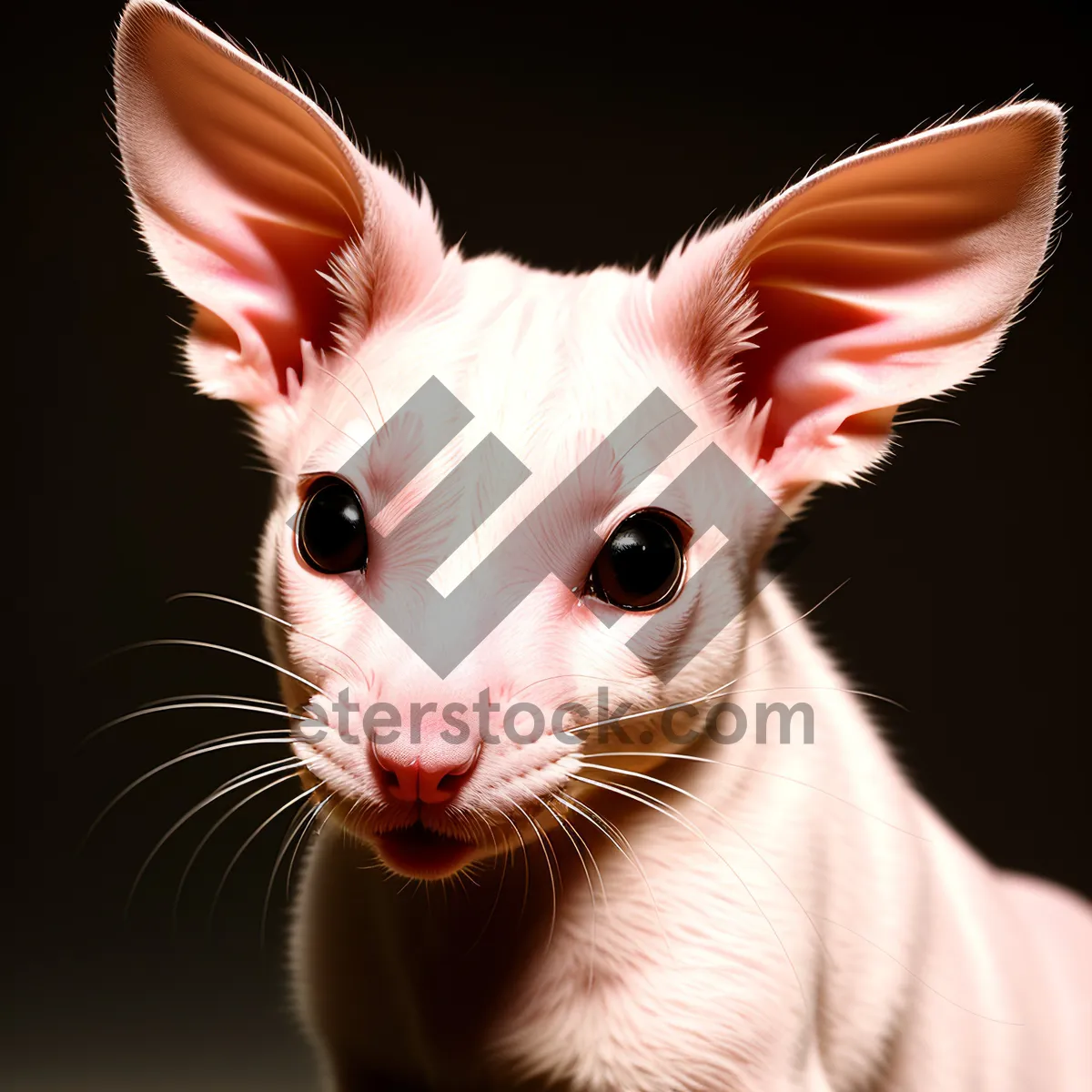 Picture of Sweet White Kitten with Fluffy Fur and Cute Whiskers