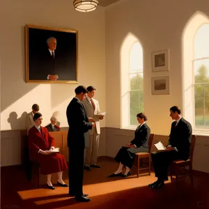 Happy professional team working together in the office