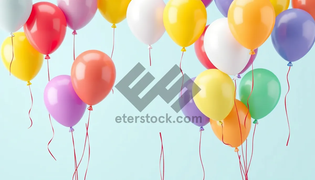 Picture of Happy Birthday Party Balloons in Festive Colors