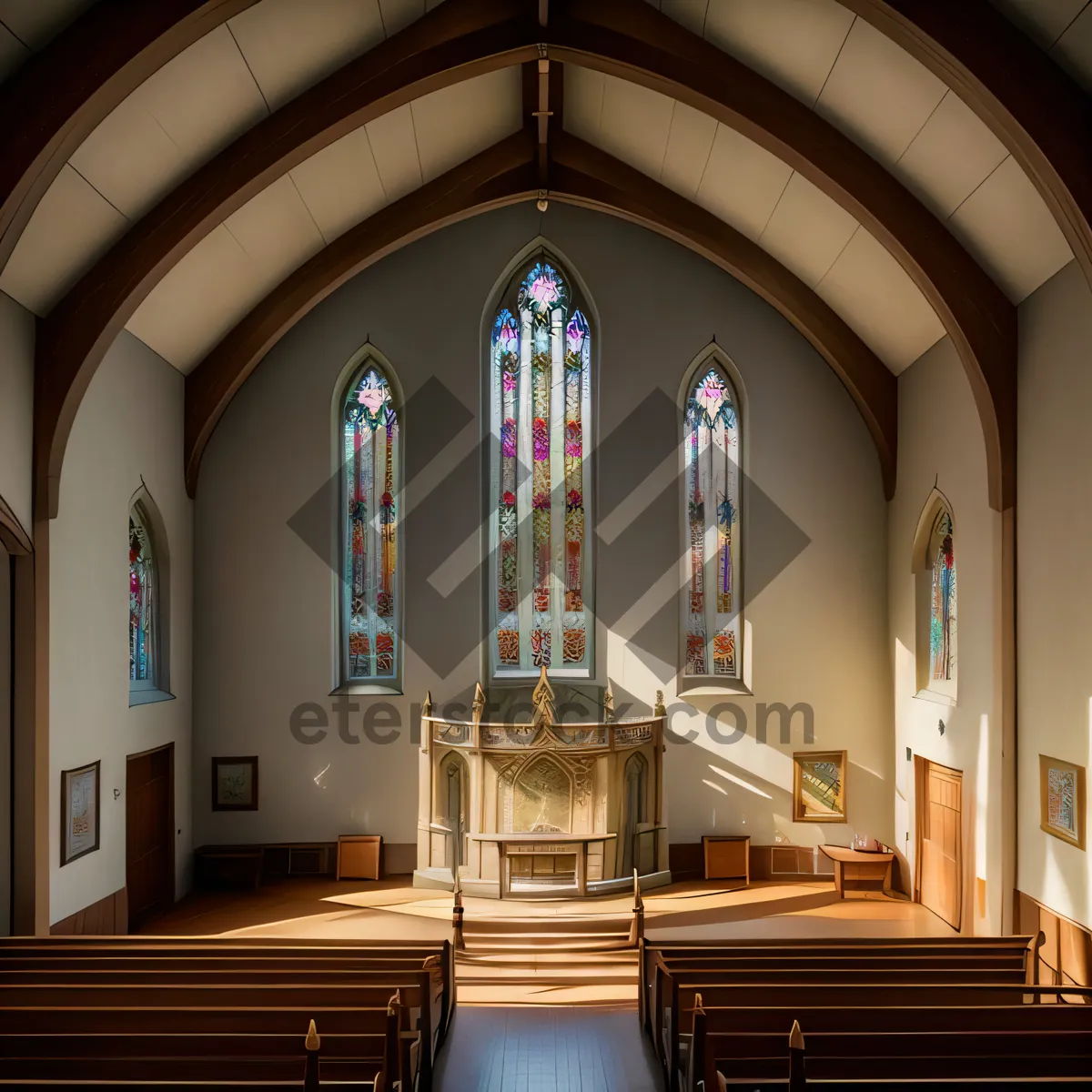 Picture of Sacred Serenity: Majestic Gothic Cathedral Altar