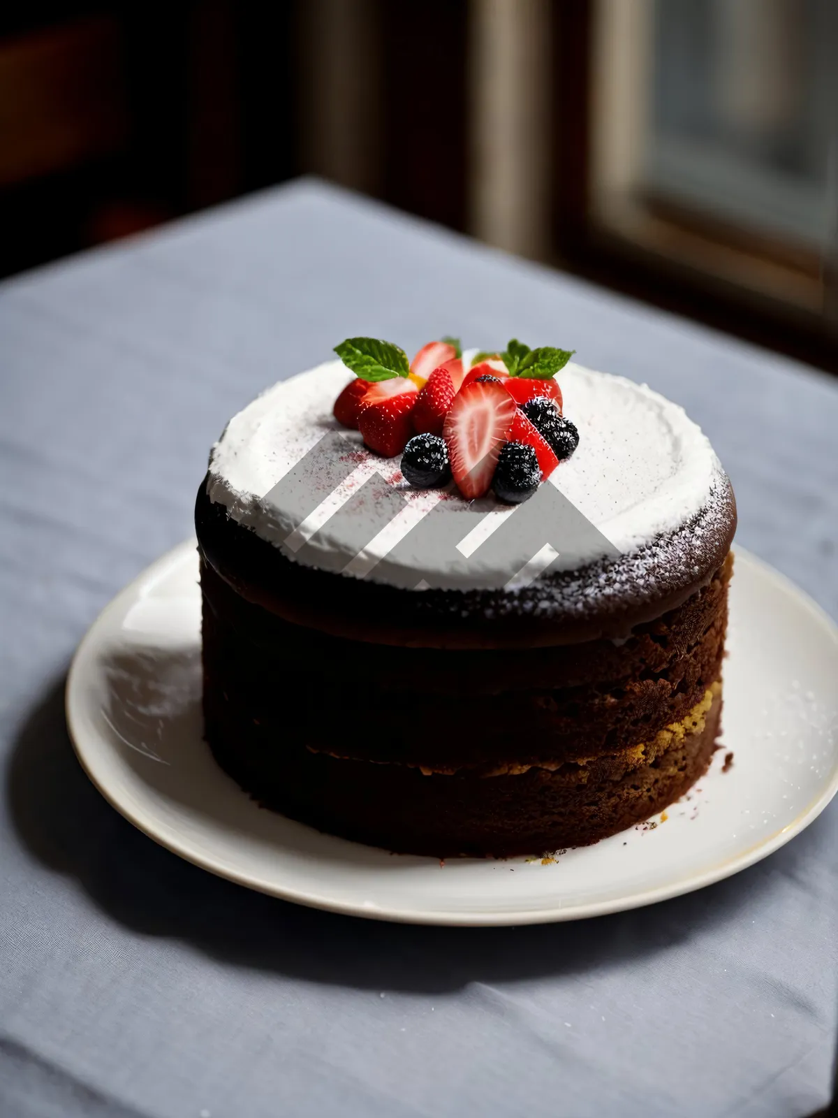 Picture of Sweet Berry Delight with Mint-infused Whipped Cream