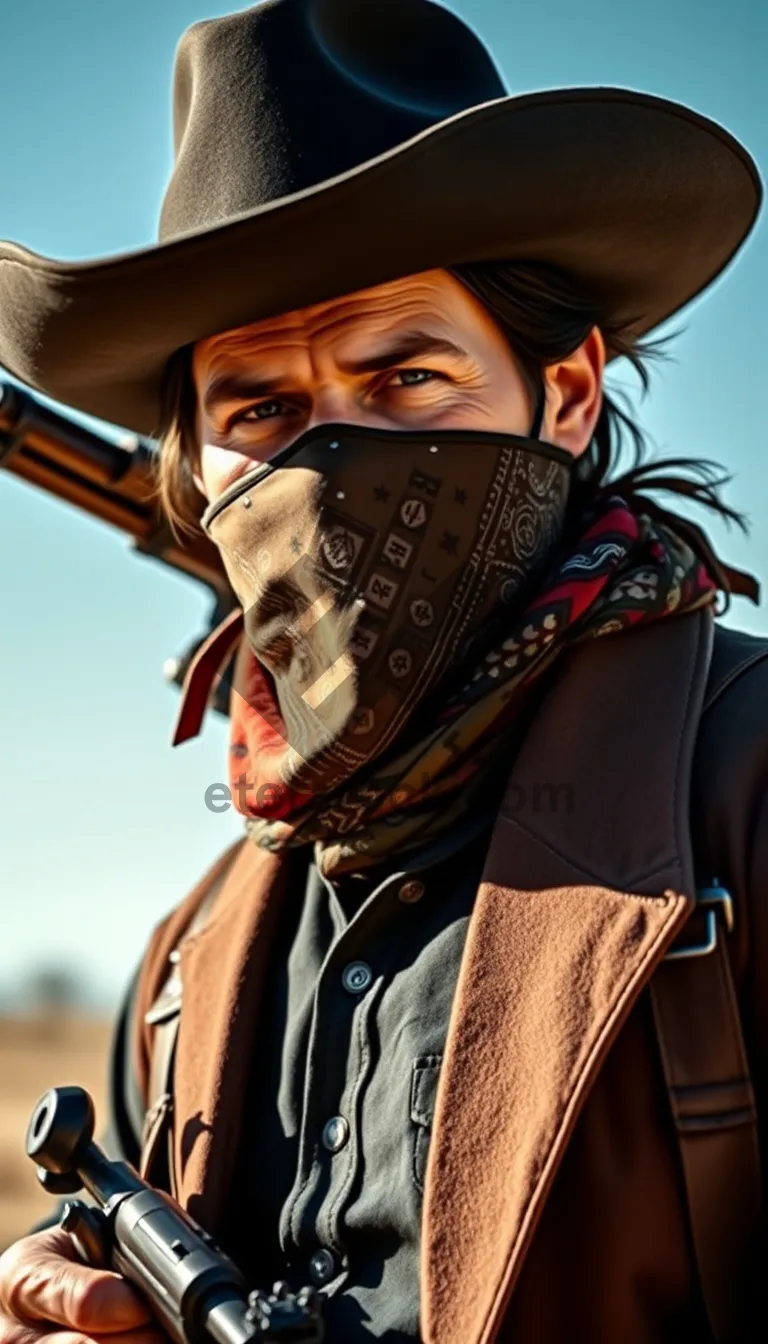 Picture of Disguised Man with Black Mask Portrait