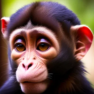 Cute Orangutan Portrait in the Jungle