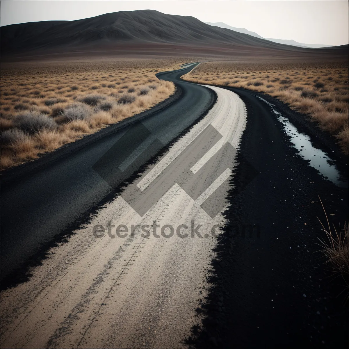 Picture of Endless Road through Majestic Desert Landscape