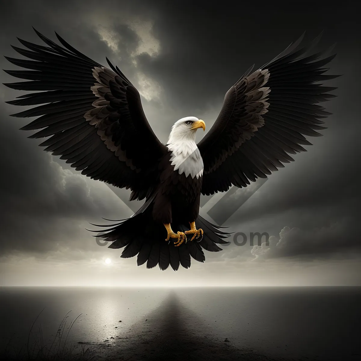 Picture of  Majestic Bald Eagle in Flight 