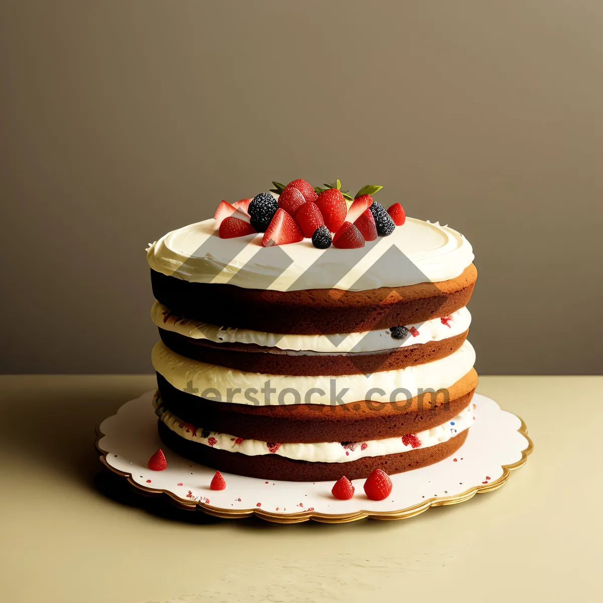 Picture of Delicious Berry Trifle with Chocolate Drizzle