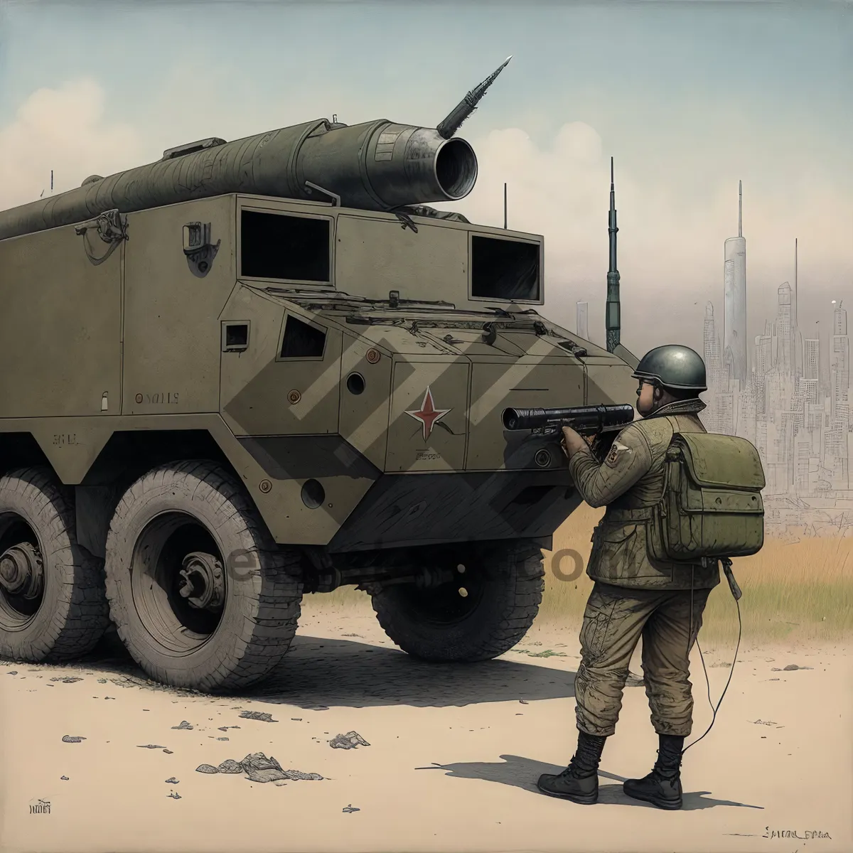 Picture of Armored Tank: Military Power On Wheels