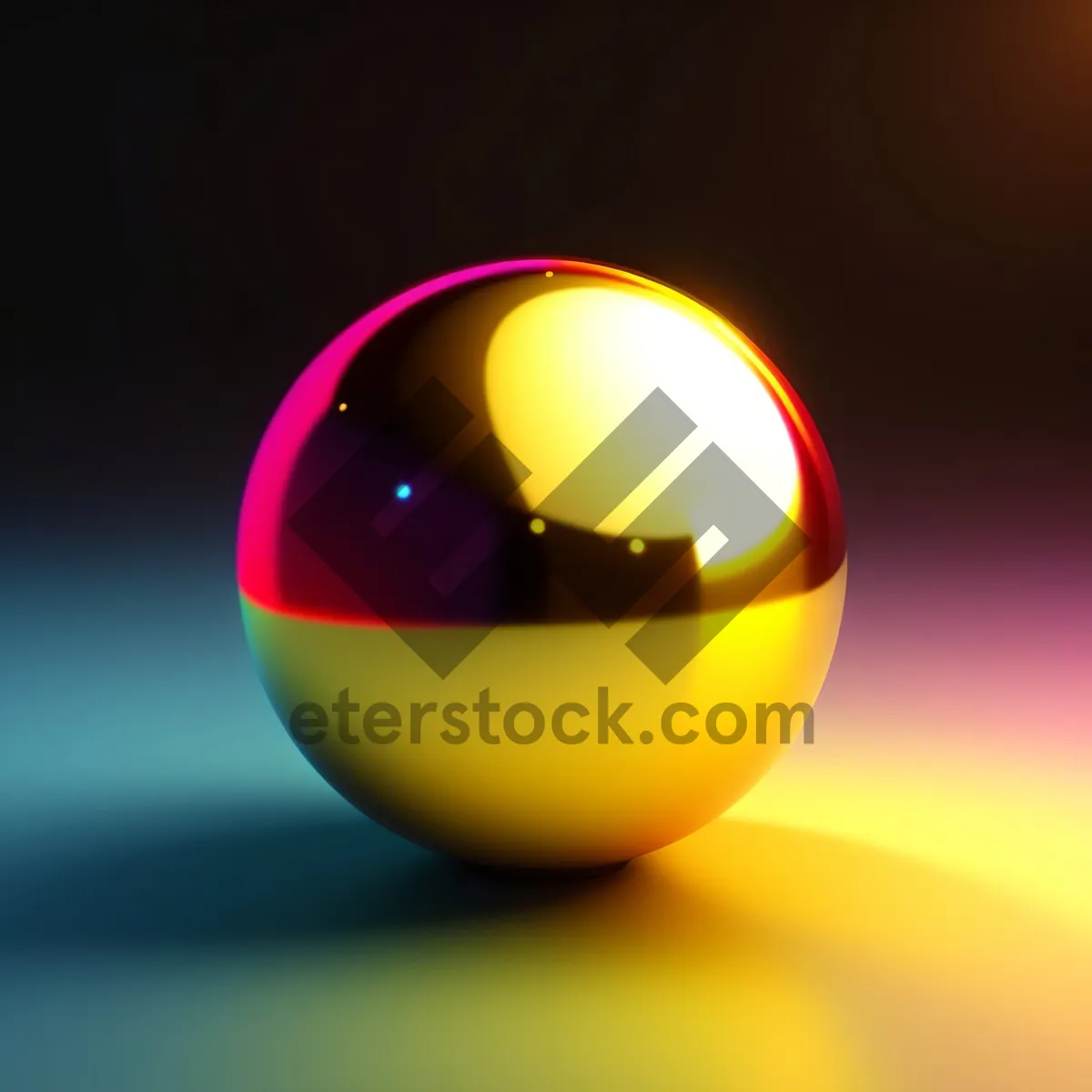 Picture of Shiny Glass Sphere Icon Set with Reflection