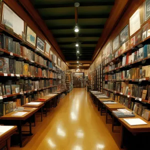 Knowledge Hub - Interior of a Book-Filled Library