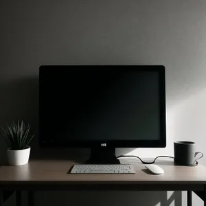 Modern Desktop Computer with Flat Screen Monitor
