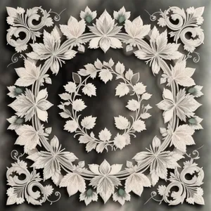 Snowflake Damask Seamless Floral Wallpaper Design