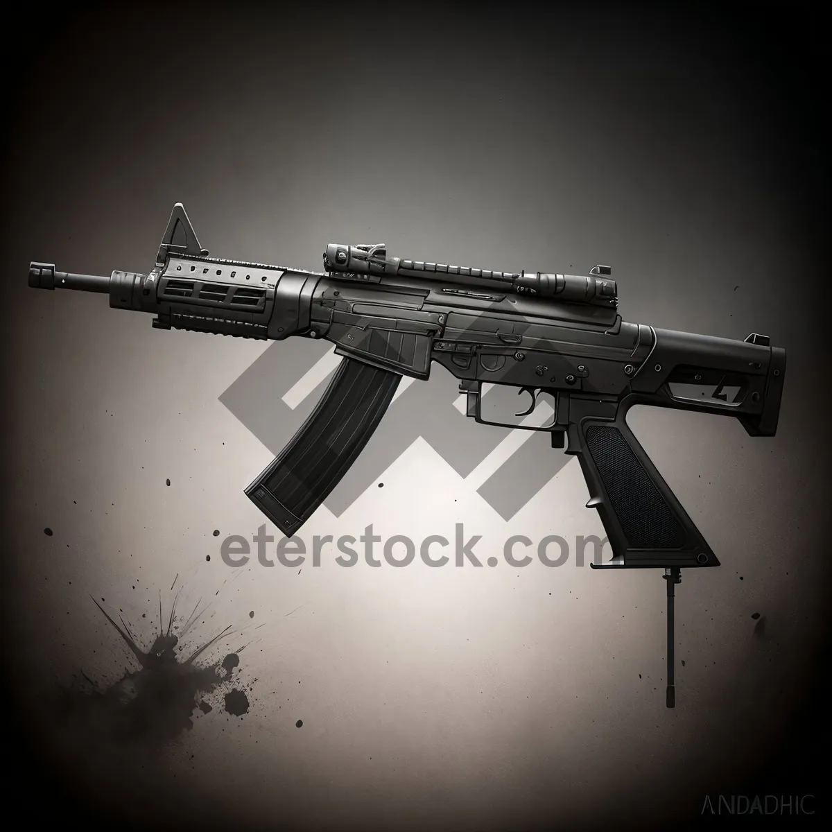 Picture of Army Assault Rifle: Powerful Weapon for Military Warfare