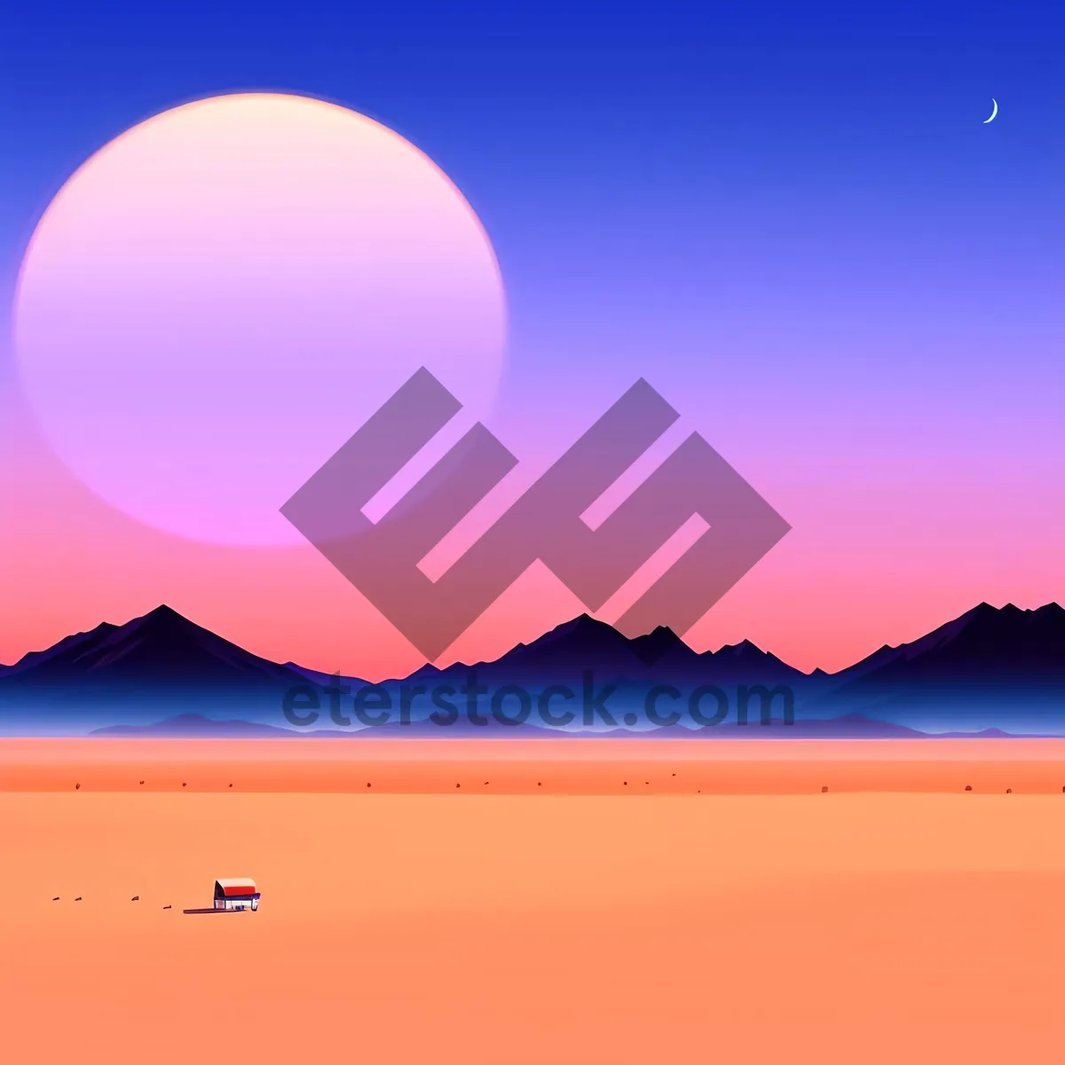 Picture of Stunning Horizon: Sun, Star, Sky, Moon