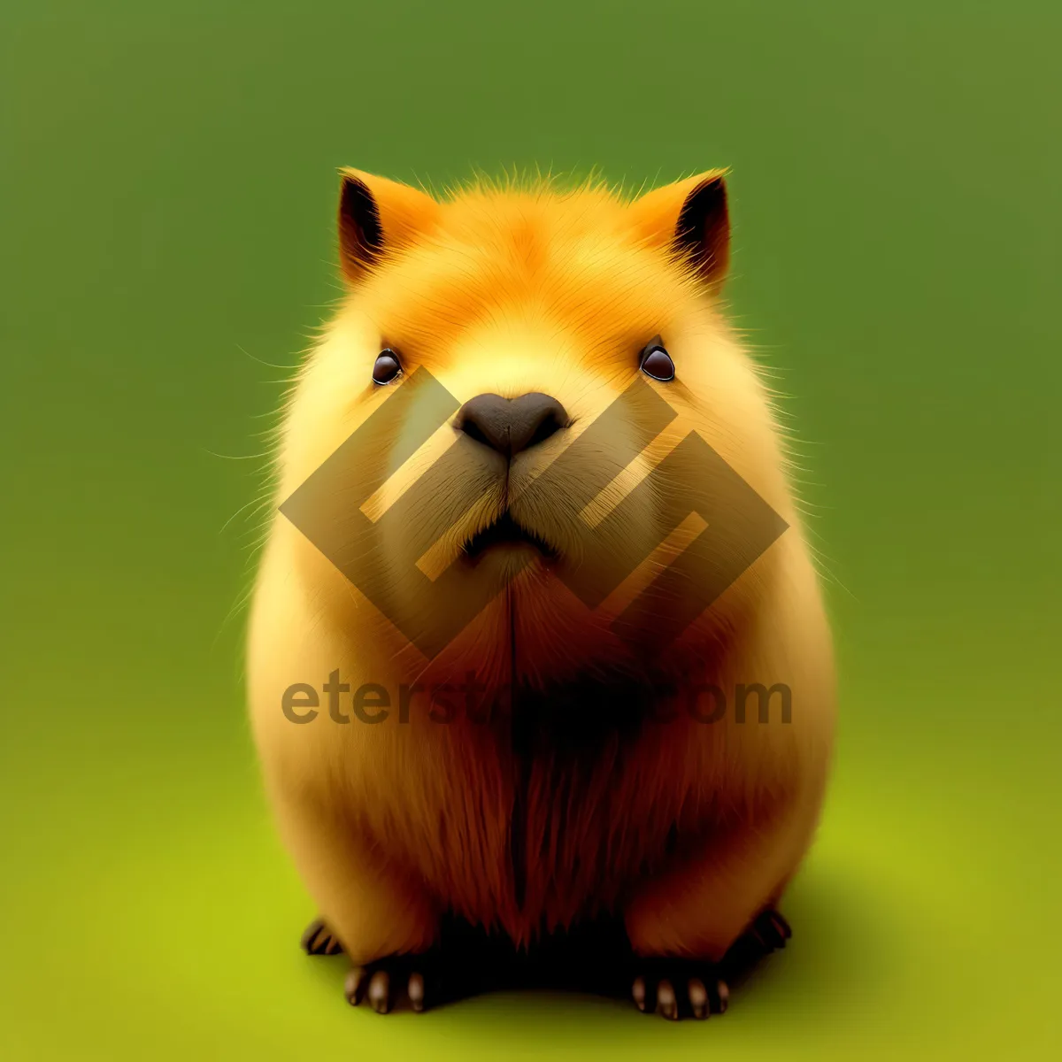 Picture of Furry Fluffball: Adorable Guinea Pig with Whiskers