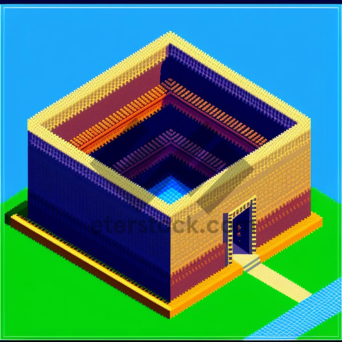 Picture of Boxed Microprocessor Chip in 3D Container at Fire Station