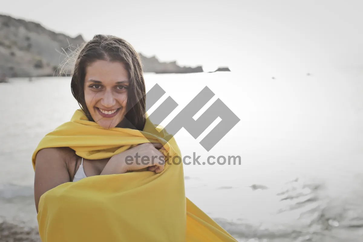Picture of Happy adult man smiling in sunlight portrait.