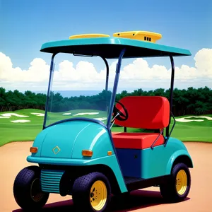 Golf Cart on a Course