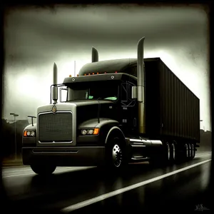 Highway Hauler: Freight Truck Transporting Cargo on the Road