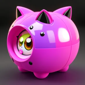 Pink Piggy Bank with Coins - Money Saving Concept