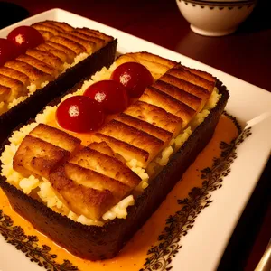 Delectable Chocolate Cake Slice from a Gourmet Bakery