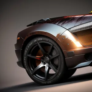 Luxury Chrome Sports Car with Powerful Engine