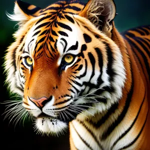 Majestic Striped Tiger in the Wild