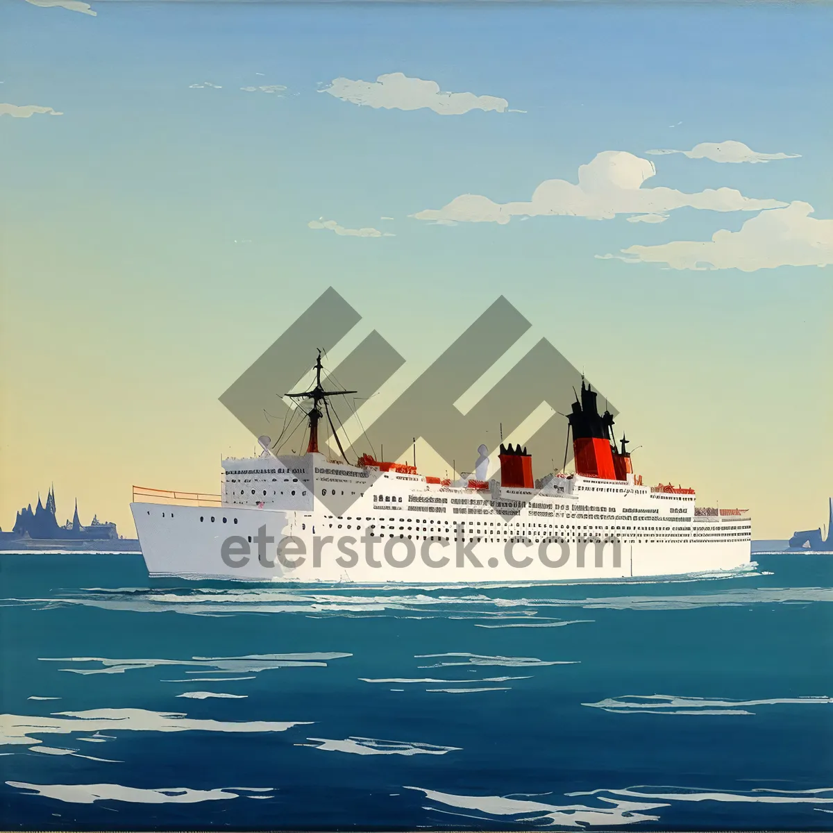 Picture of Luxury Cruise Ship at Sea