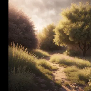 Golden Horizons: Majestic Sunset Over Rural Landscape