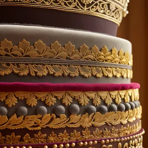 Regal Gold Bangled Crown with Exquisite Decoration