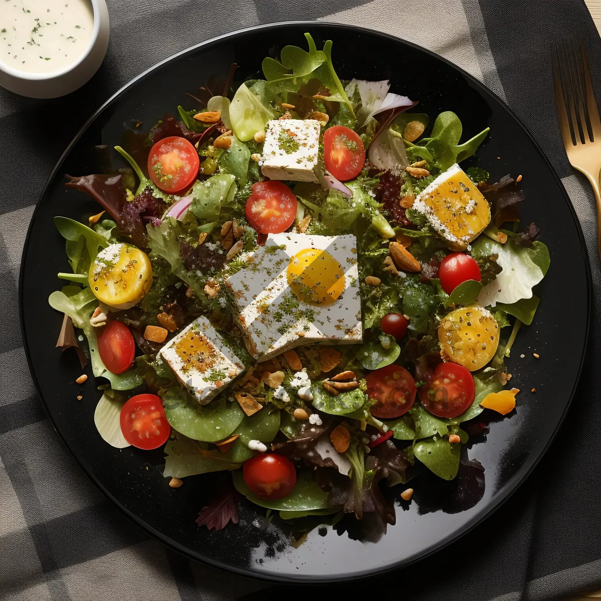 Picture of Delicious Gourmet Salad with Fresh Vegetables