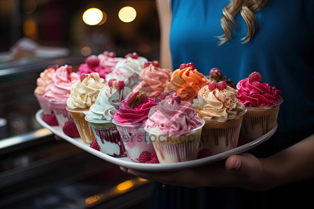 Picture of Luxurious dessert spread on elegant banquet table.