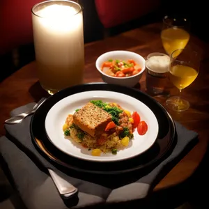 Delicious Healthy Gourmet Plate with Vegetables