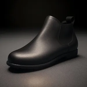 Stylish Leather Boots: Classic Men's Footwear with Rubber Sole