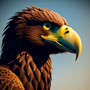 Colorful Avian Headshot with Vibrant Feathers