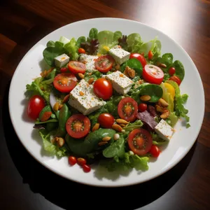 Gourmet Salad with Fresh Vegetables and Cheese