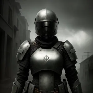 Warrior Helmet with Protective Shield - Military Armor