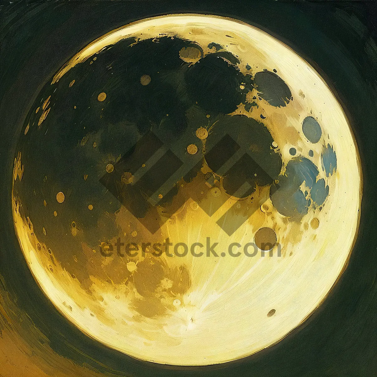 Picture of Starry Sphere: A Heavenly Planet on Tableware